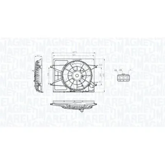 Ventilateur, refroidissement du moteur MAGNETI MARELLI