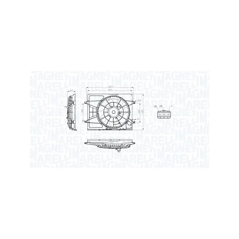 Ventilateur, refroidissement du moteur MAGNETI MARELLI 069422793010