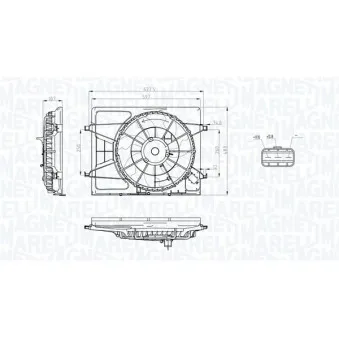 Ventilateur, refroidissement du moteur MAGNETI MARELLI