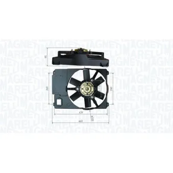 Ventilateur, refroidissement du moteur MAGNETI MARELLI 069422800010