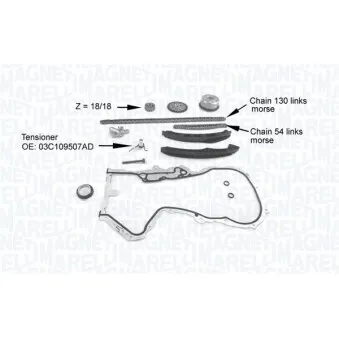 Kit de distribution par chaîne MAGNETI MARELLI 341500001210