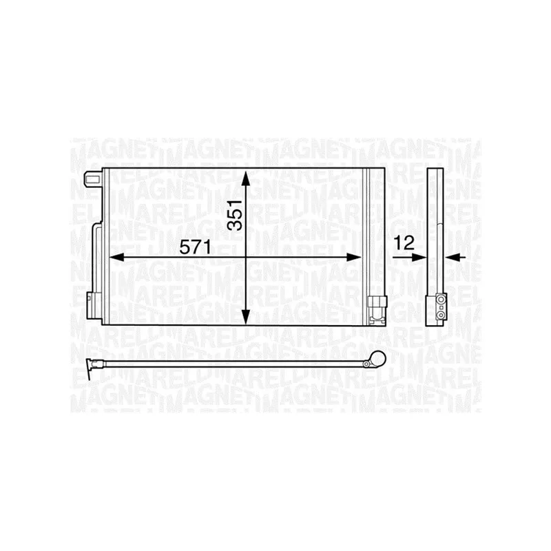 Condenseur, climatisation MAGNETI MARELLI 350203611000