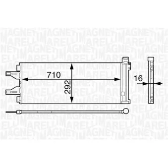 Condenseur, climatisation MAGNETI MARELLI 350203623000