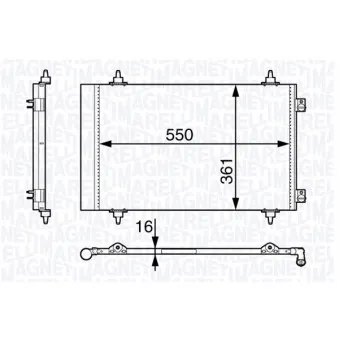 Condenseur, climatisation MAGNETI MARELLI 350203710000