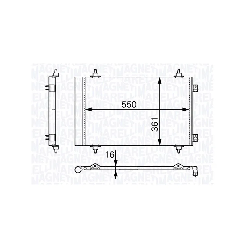 Condenseur, climatisation MAGNETI MARELLI 350203710000