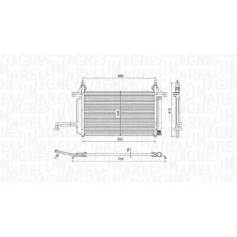 Condenseur, climatisation MAGNETI MARELLI 350203732000