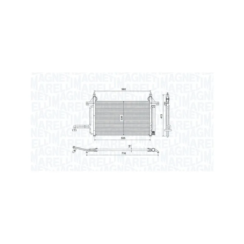 Condenseur, climatisation MAGNETI MARELLI 350203732000