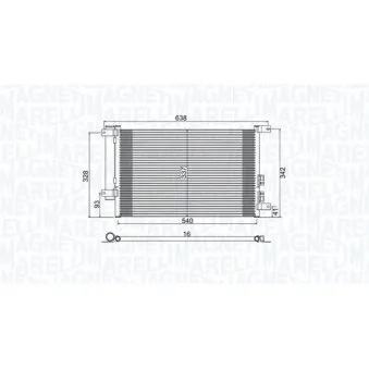 Condenseur, climatisation MAGNETI MARELLI 350203733000