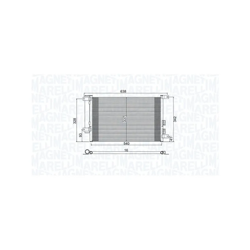 Condenseur, climatisation MAGNETI MARELLI 350203733000