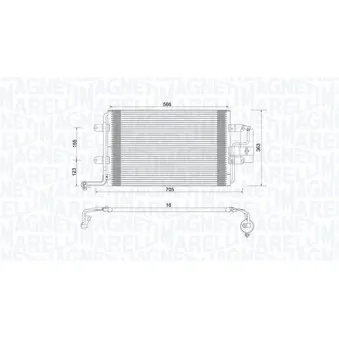 Condenseur, climatisation MAGNETI MARELLI 350203735000