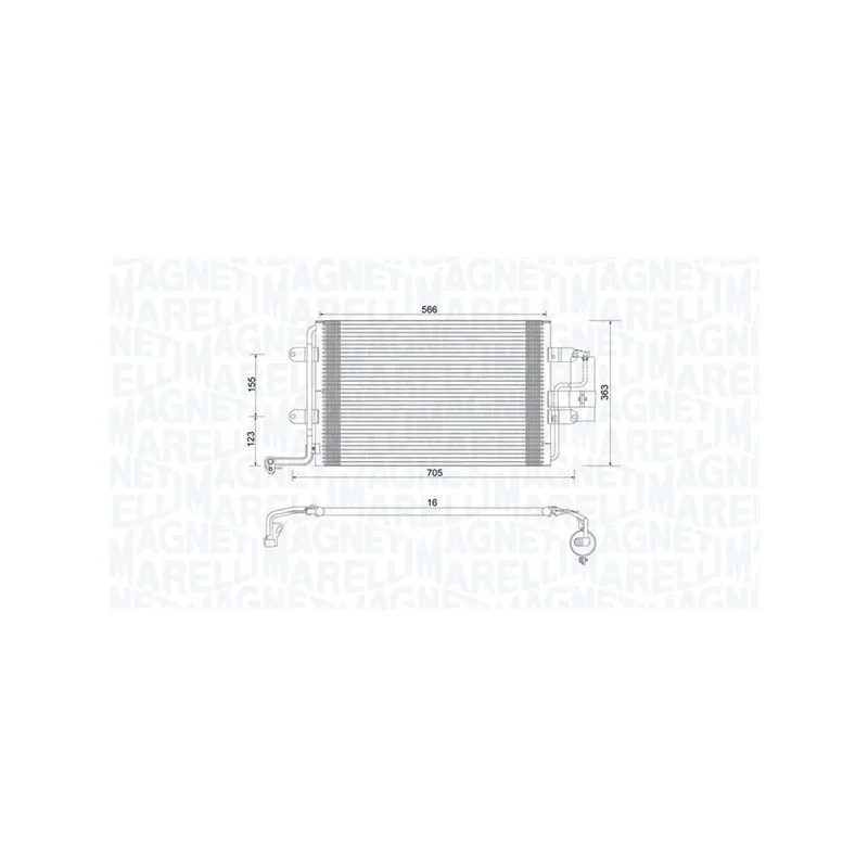 Condenseur, climatisation MAGNETI MARELLI 350203735000