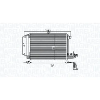 Condenseur, climatisation MAGNETI MARELLI 350203737000