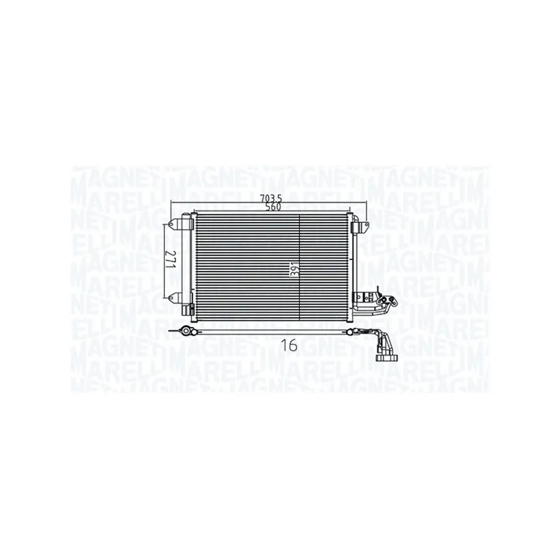 Condenseur, climatisation MAGNETI MARELLI 350203737000