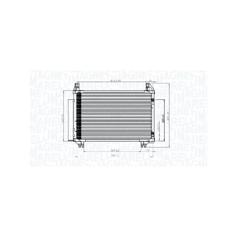 Condenseur, climatisation MAGNETI MARELLI 350203741000