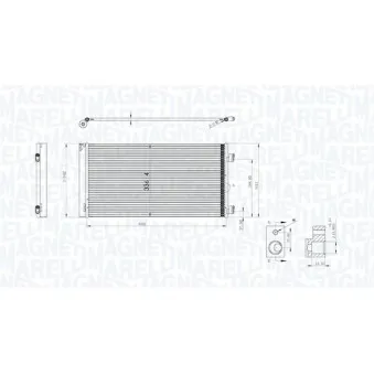 Condenseur, climatisation MAGNETI MARELLI 350203747000