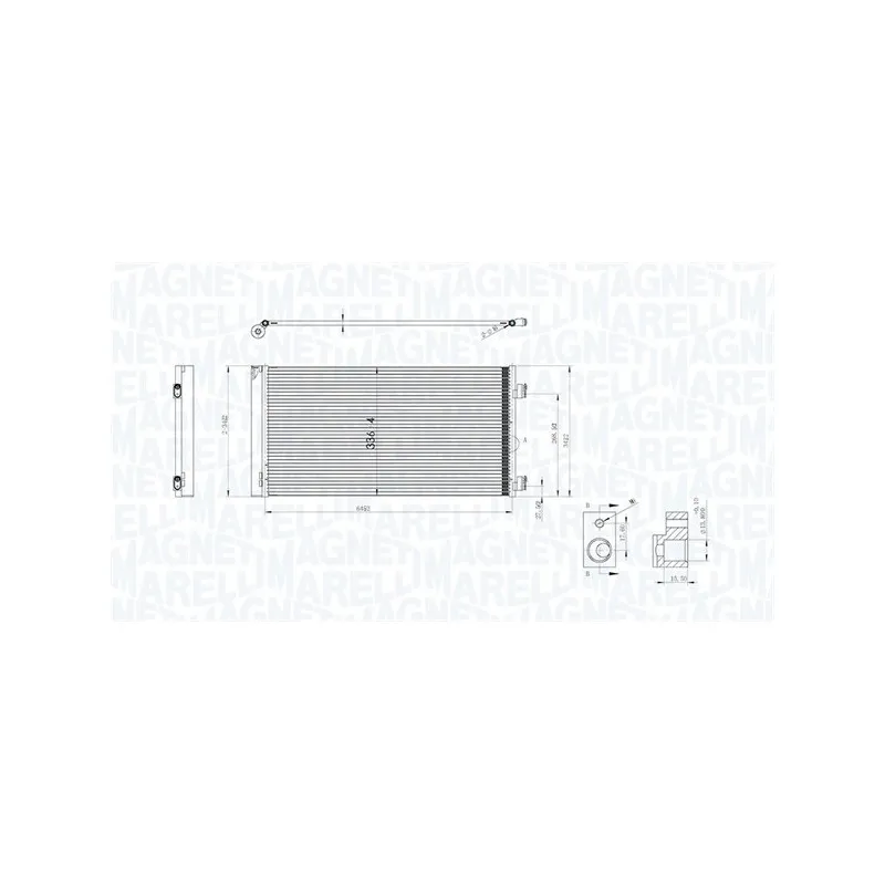 Condenseur, climatisation MAGNETI MARELLI 350203747000