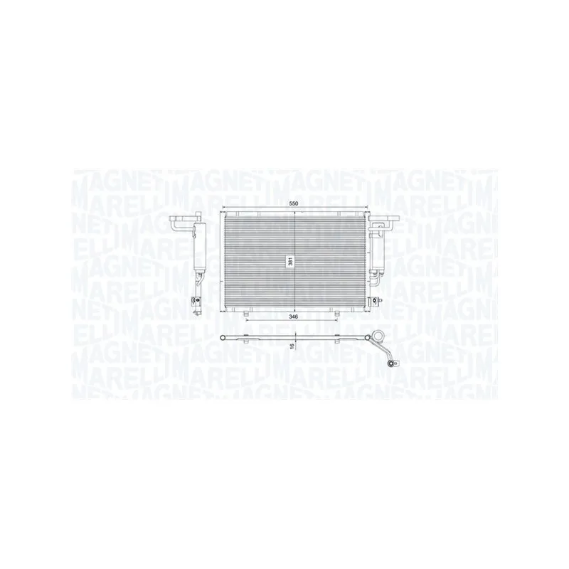 Condenseur, climatisation MAGNETI MARELLI 350203754000