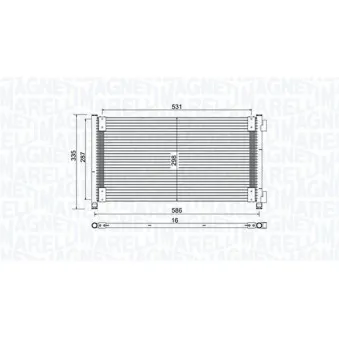 Condenseur, climatisation MAGNETI MARELLI 350203757000