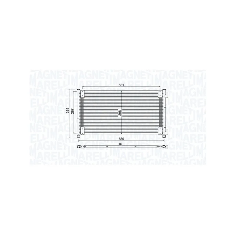 Condenseur, climatisation MAGNETI MARELLI 350203757000
