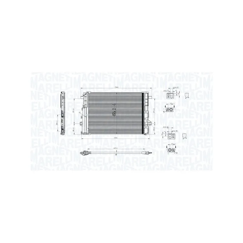 Condenseur, climatisation MAGNETI MARELLI 350203758000