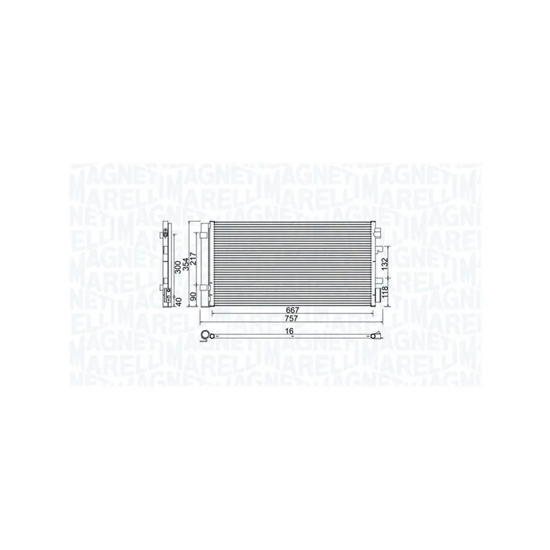Condenseur, climatisation MAGNETI MARELLI 350203762000