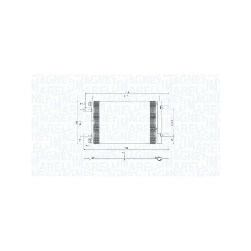 Condenseur, climatisation MAGNETI MARELLI 350203766000