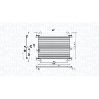 Condenseur, climatisation MAGNETI MARELLI 350203772000