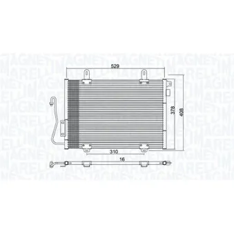 Condenseur, climatisation MAGNETI MARELLI 350203775000