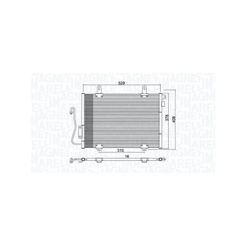 Condenseur, climatisation MAGNETI MARELLI 350203775000