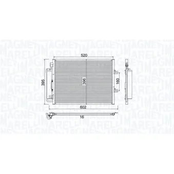 Condenseur, climatisation MAGNETI MARELLI 350203780000