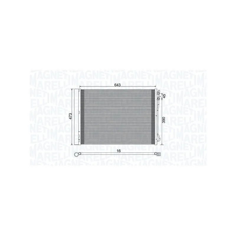 Condenseur, climatisation MAGNETI MARELLI 350203781000