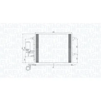 Condenseur, climatisation MAGNETI MARELLI 350203789000