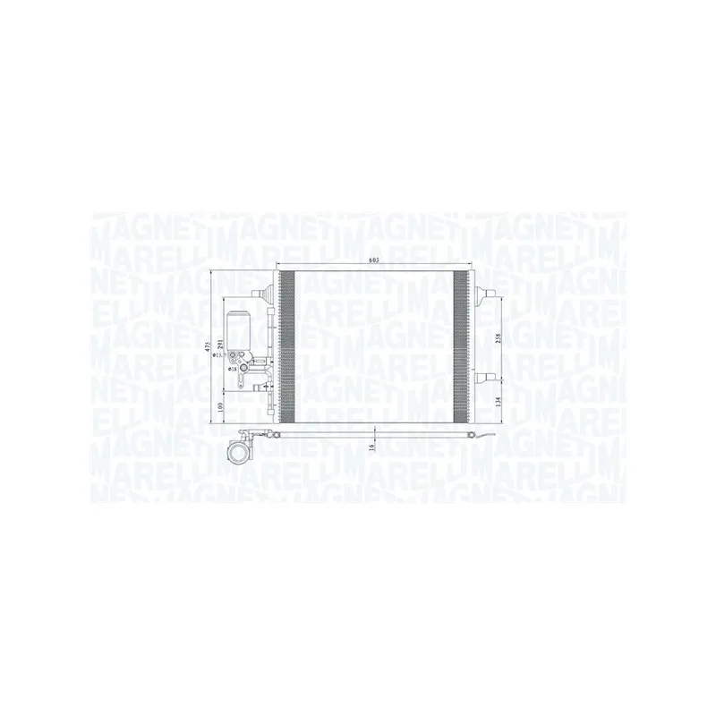 Condenseur, climatisation MAGNETI MARELLI 350203789000