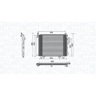 Condenseur, climatisation MAGNETI MARELLI 350203790000