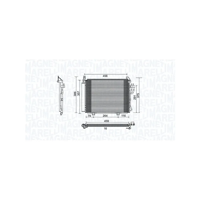 Condenseur, climatisation MAGNETI MARELLI 350203790000
