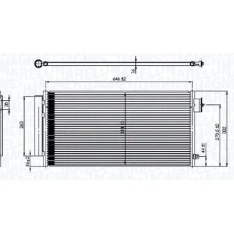 Condenseur, climatisation MAGNETI MARELLI 350203791000