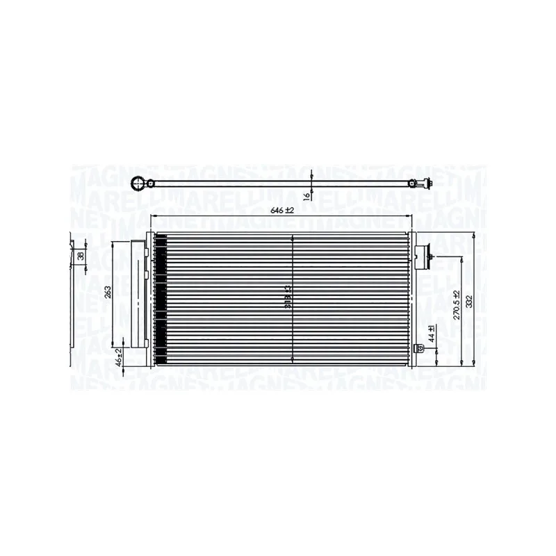 Condenseur, climatisation MAGNETI MARELLI 350203791000