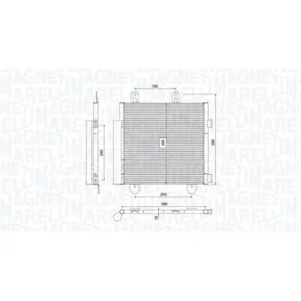 Condenseur, climatisation MAGNETI MARELLI 350203794000