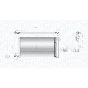 Condenseur, climatisation MAGNETI MARELLI 350203796000