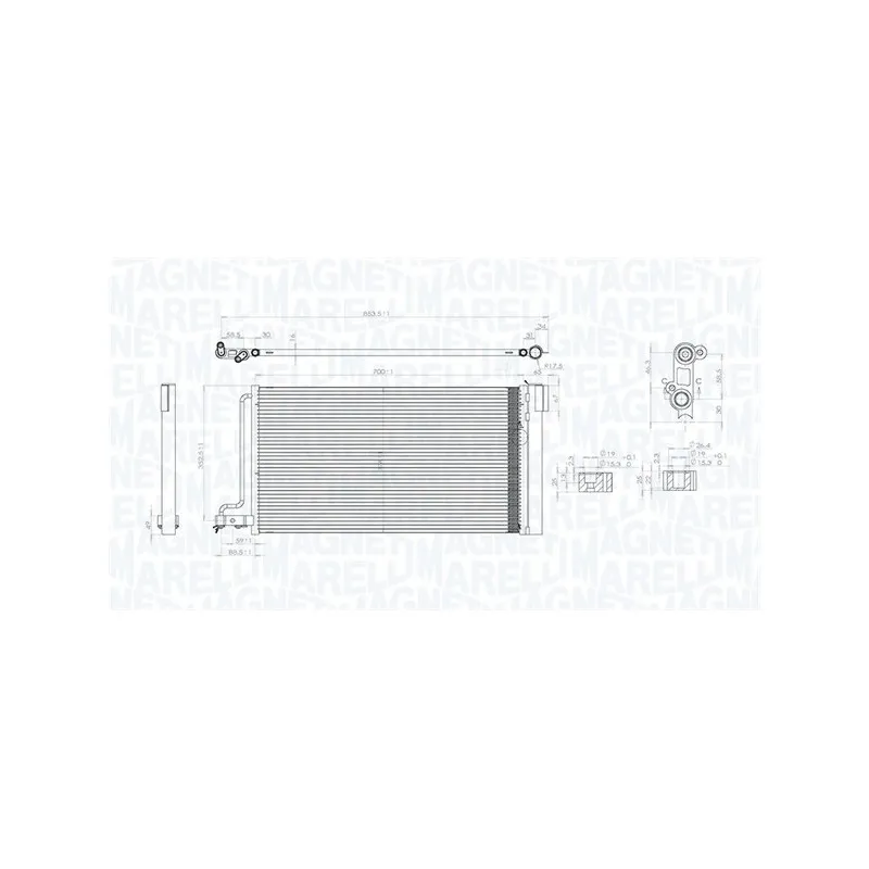Condenseur, climatisation MAGNETI MARELLI 350203796000