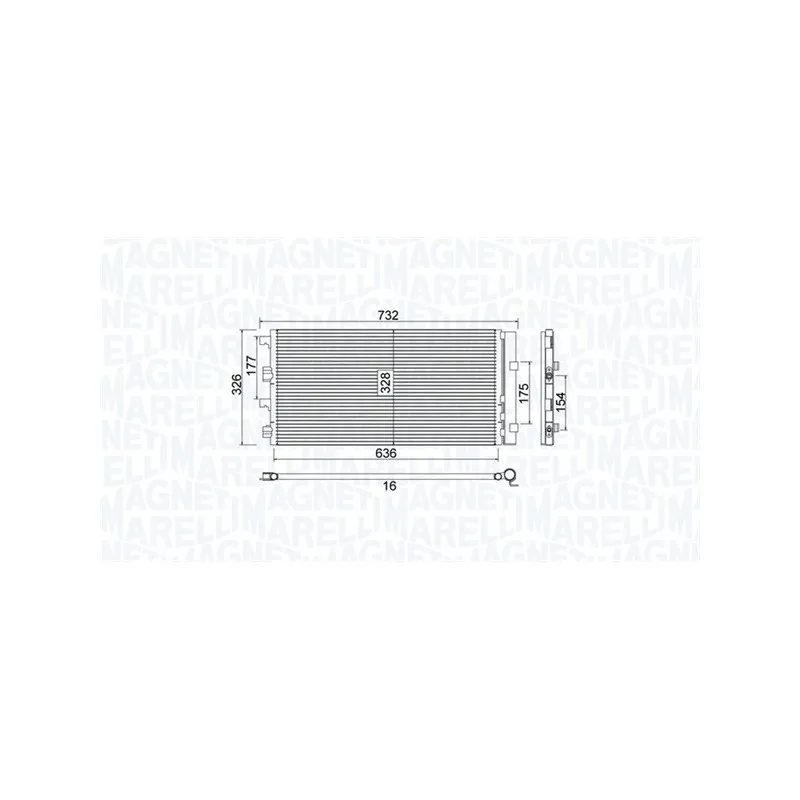 Condenseur, climatisation MAGNETI MARELLI 350203797000