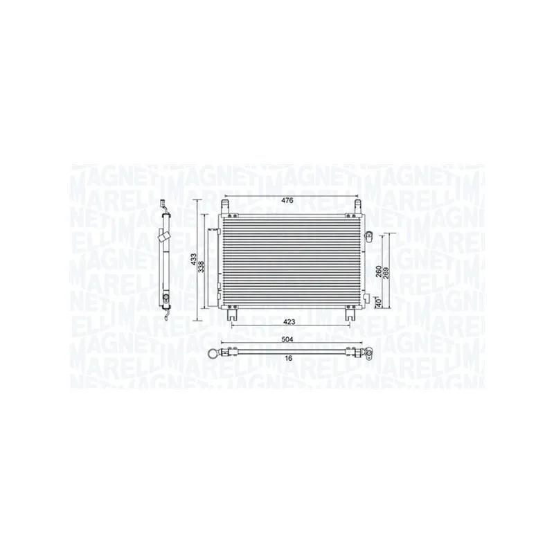 Condenseur, climatisation MAGNETI MARELLI 350203798000