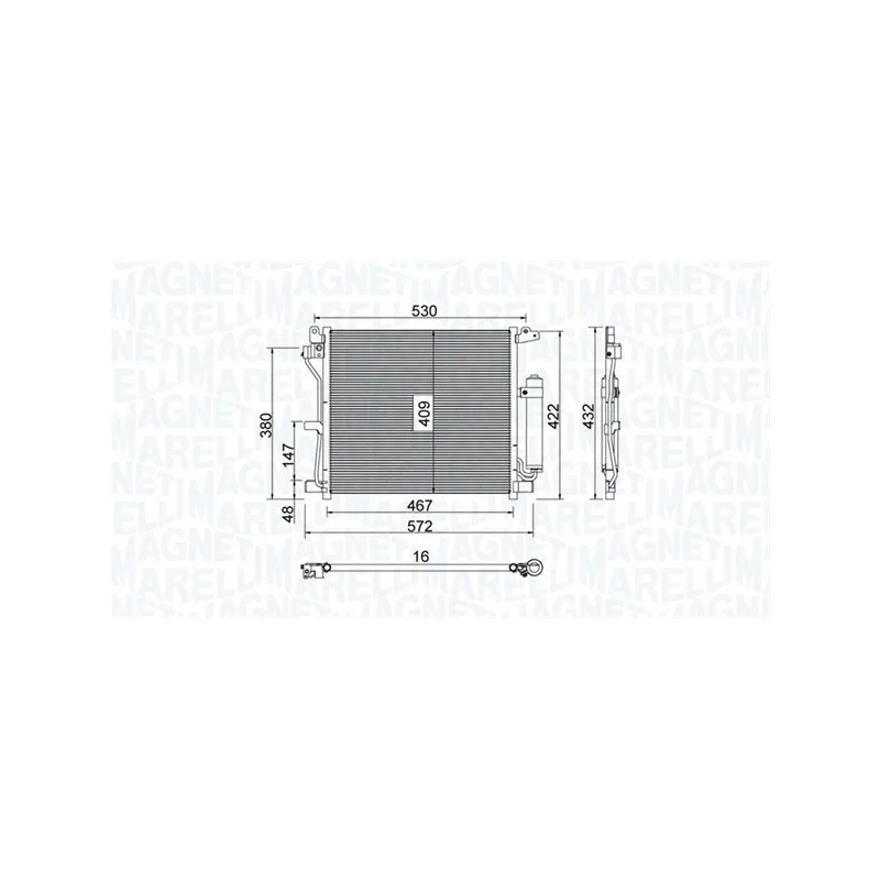 Condenseur, climatisation MAGNETI MARELLI 350203799000