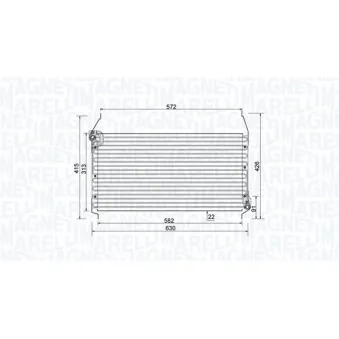 Condenseur, climatisation MAGNETI MARELLI 350203801000
