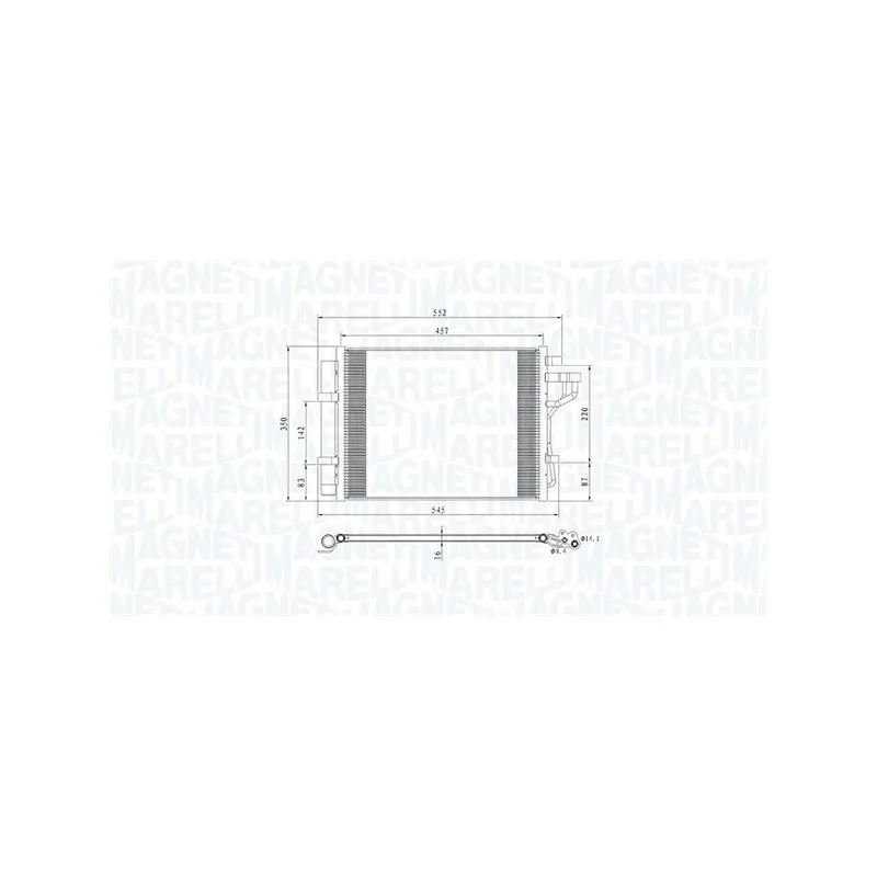 Condenseur, climatisation MAGNETI MARELLI 350203802000