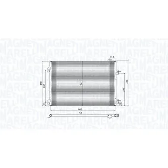 Condenseur, climatisation MAGNETI MARELLI 350203803000