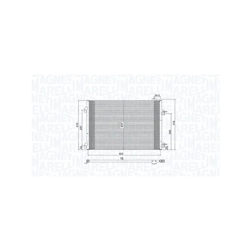 Condenseur, climatisation MAGNETI MARELLI 350203803000