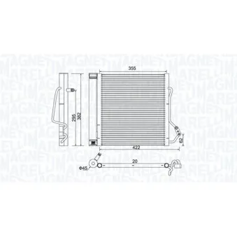 Condenseur, climatisation MAGNETI MARELLI 350203810000