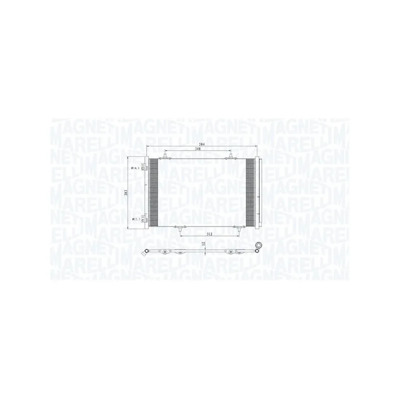 Condenseur, climatisation MAGNETI MARELLI 350203812000