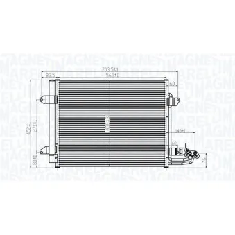 Condenseur, climatisation MAGNETI MARELLI 350203815000
